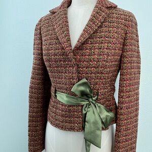 INC International Concepts Red and Green Blazer with Tie